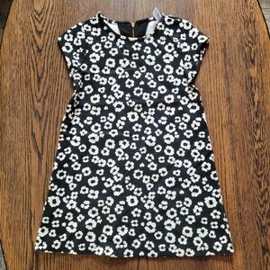 Gymboree City Kitty Floral Flower Black and White Dress Size Girl's 5 NEW